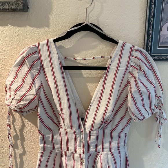 Forever 21 Size S Cotton and Linen V-Neck Backless Dress - Picture 3 of 8